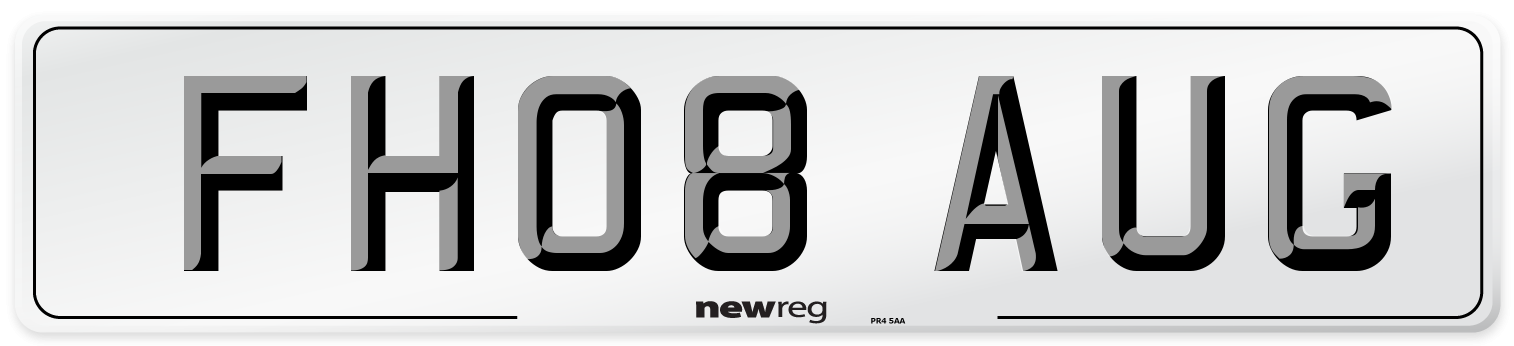 FH08 AUG Number Plate from New Reg